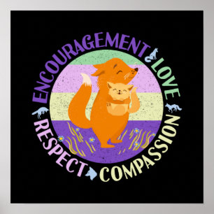 Grote Zuster Liefde - Verwant Bonding Fox Poster