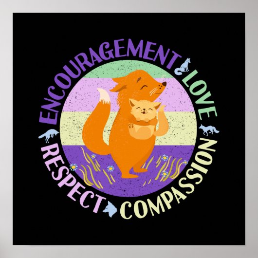 Grote Zuster Liefde - Verwant Bonding Fox Poster (Voorkant)