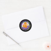 Grote Zuster Liefde - Verwant Bonding Fox Ronde Sticker (Envelop)