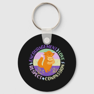 Grote Zuster Liefde - Verwant Bonding Fox Sleutelhanger