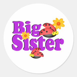 Grote zuster lieveheersbeestje ronde sticker