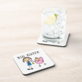 Grote zuster met kleine zusjes drankjes onderzetter (Rechterzijde)