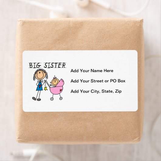 Grote zuster met kleine zusjes etiket (Insitu)