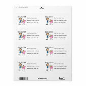 Grote zuster met kleine zusjes etiket