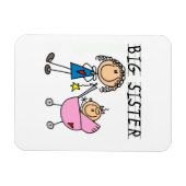 Grote zuster met kleine zusjes magneet (Horizontaal)