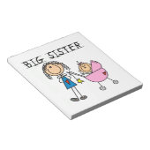 Grote zuster met kleine zusjes notitieblok (Schuin)