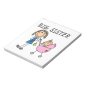 Grote zuster met kleine zusjes notitieblok (Linkerzijde)