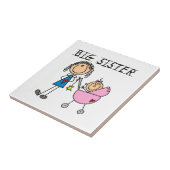 Grote zuster met kleine zusjes tegeltje (Zijkant)