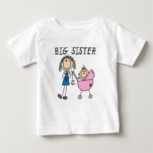 Grote zuster met kleine zuster T-shirts en cadeaut (Voorkant)