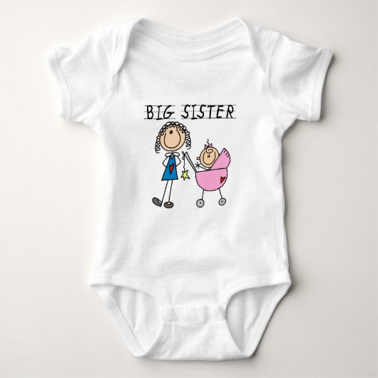 Grote zuster met kleine zuster T-shirts en cadeaut (Voorkant)