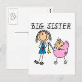 Grote zuster met kleine zuster T-shirts en cadeaut Briefkaart (Voorkant / Achterkant)