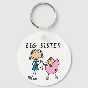 Grote zuster met kleine zuster T-shirts en cadeaut Sleutelhanger