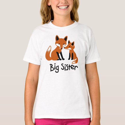 Grote zuster - Mod Fox familie kondigt t-shirts aa (Voorkant)