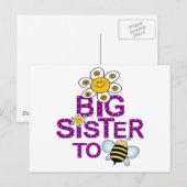 Grote zuster om te zijn! briefkaart (Voorkant / Achterkant)
