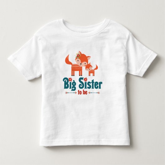 Grote zuster om Woodland Foxes te zijn Kinder Shirts (Voorkant)