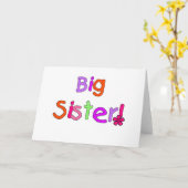 Grote zuster T-shirts en cadeautjes Kaart (Gele Bloem)