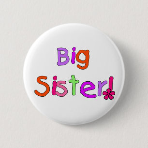 Grote zuster T-shirts en cadeautjes Ronde Button 5,7 Cm