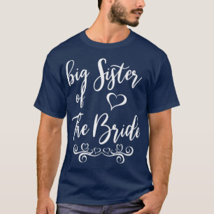 Grote zuster van Bride & Groom Wedding Matching T-shirt