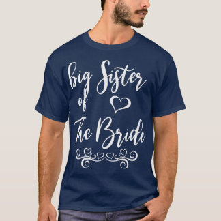 Grote zuster van Bride & Groom Wedding Matching T-shirt