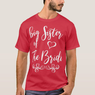 Grote zuster van Bride & Groom Wedding Matching T-shirt