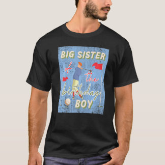 Grote zuster van de Birthday Boy Golf Theme Matchi T-shirt