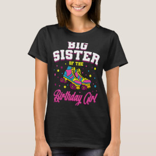 Grote zuster van de Birthday Girl Roller Schaatsen T-shirt
