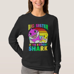 Grote zuster van de Birthday Shark Big Sister Matc T-shirt