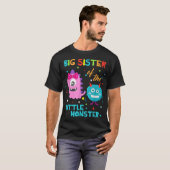Grote zuster van de kleine monster van de verjaard t-shirt (Voorkant volledig)
