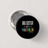 Grote zuster van een Warrior Autism Awareness Supp Ronde Button 3,2 Cm (Voorkant /achterkant)