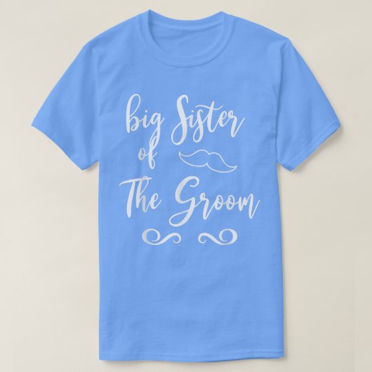 Grote zuster van Groom & Bride Wedding Matching T-shirt (Design voorkant)