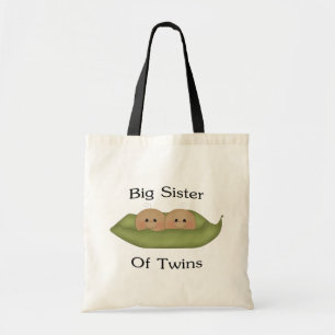 Grote zuster van tweelingen tote bag