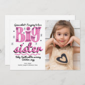 Grote zuster Zwangerschap Aankondiging (Voorkant / Achterkant)