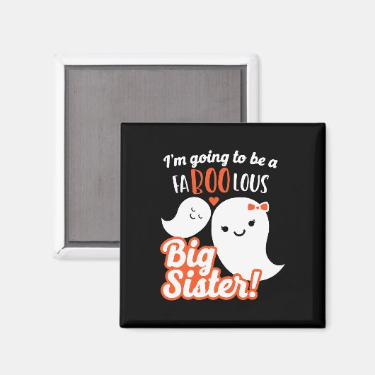 Grote zuster Zwangerschap Aankondiging van de klin Magneet (Voorkant / Achterkant)