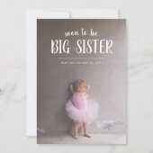 Grote zuster Zwangerschap Fotoaankondigingen Aankondiging (Voorkant)