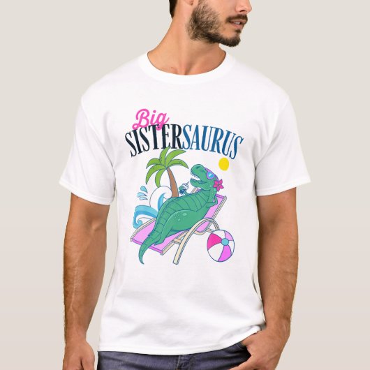 Grote ZustersSaurus T Rex Zuster Saurus Familie Va T-shirt (Voorkant)
