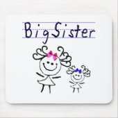 Grote zusterstokfiguur muismat (Voorkant)