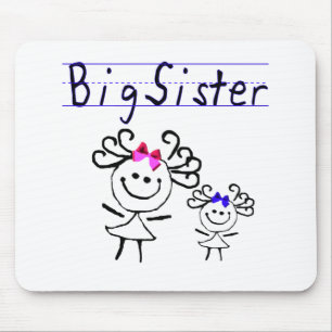 Grote zusterstokfiguur muismat