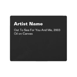 Grote Zwart Metalen Art Gallery Plaques