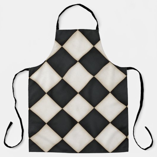 Grote Zwarte & Antiek Witte Diamanten Groot Schort (Voorkant)