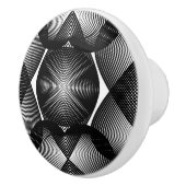 Grote zwarte blik en witte keramische knop/meeuw keramische knop (Rechts)