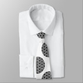 Grote zwarte cirkels met vierkant Stropdas (Gebonden)