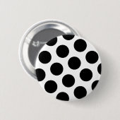 Grote Zwarte Diagonale Stippen Ronde Button 5,7 Cm (Voorkant /achterkant)
