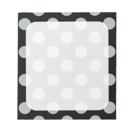 Grote zwarte en grijze Stippen Notitieblok