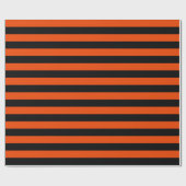 Grote zwarte en heldere Oranje strepen Cadeaupapier (Vlak)