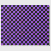 Grote zwarte en Paarse cheques, pakpapier (Vlak)