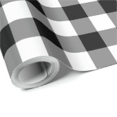 Grote zwarte en witte buffelplaat cadeaupapier (Rol Hoek)