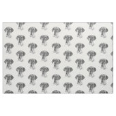 Grote zwarte en witte deen stof (Fat Quarter)