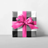 Grote zwarte en witte gingham cadeaupapier