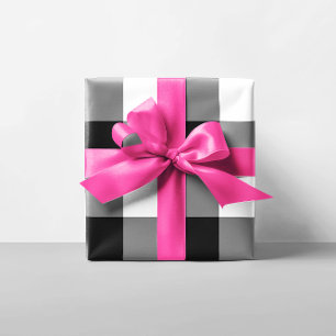 Grote zwarte en witte gingham cadeaupapier
