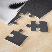 Grote zwarte en witte hond legpuzzel (Zijkant)